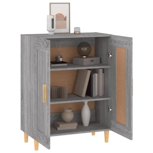 Skænk 69,5x34x90 cm konstrueret træ grå sonoma-eg