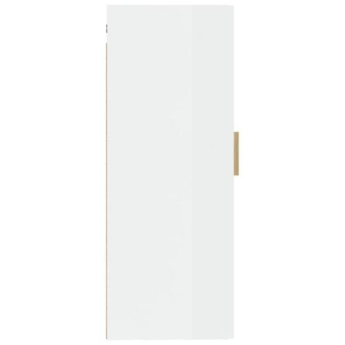 Vægskab 35x34x90 cm konstrueret træ hvid højglans