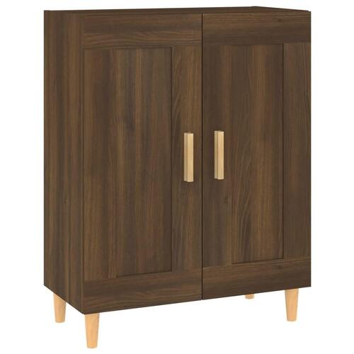 Skænk 69,5x34x90 cm konstrueret træ brun egetræsfarve