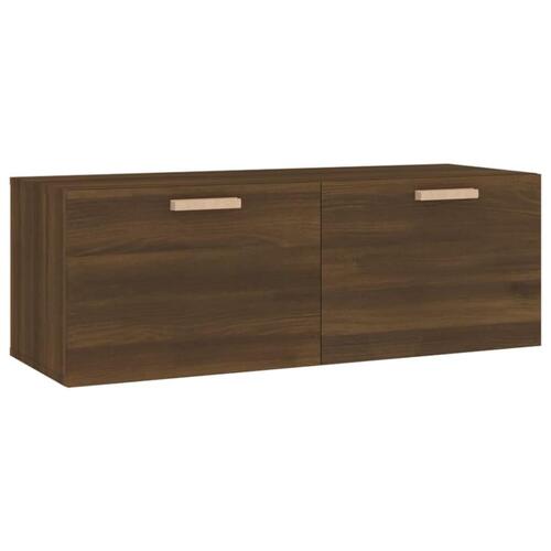 Vægskab 100x36,5x35 cm konstrueret træ brun egetræsfarve