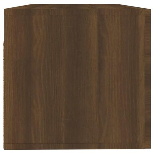 Vægskab 100x36,5x35 cm konstrueret træ brun egetræsfarve