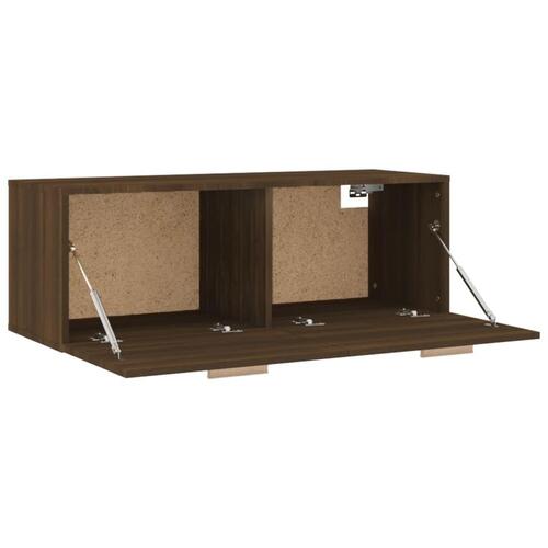 Vægskab 100x36,5x35 cm konstrueret træ brun egetræsfarve