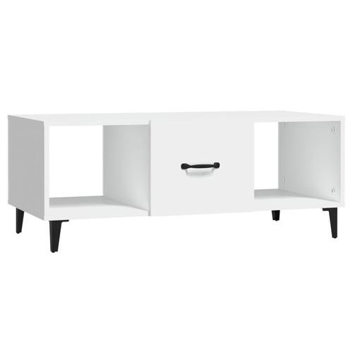 Sofabord 102x50x40 cm konstrueret træ hvid