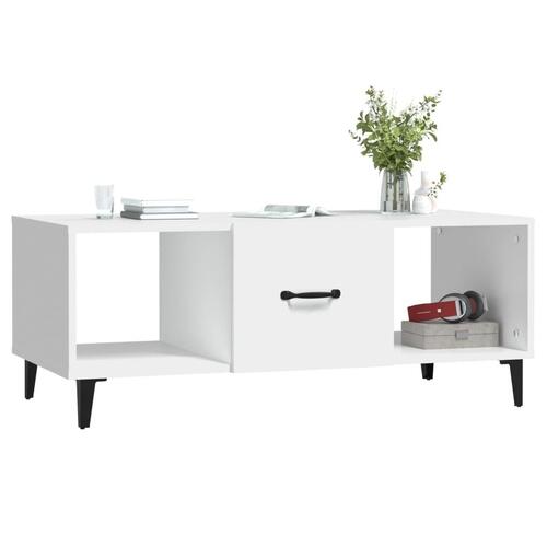 Sofabord 102x50x40 cm konstrueret træ hvid