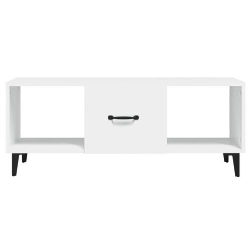 Sofabord 102x50x40 cm konstrueret træ hvid