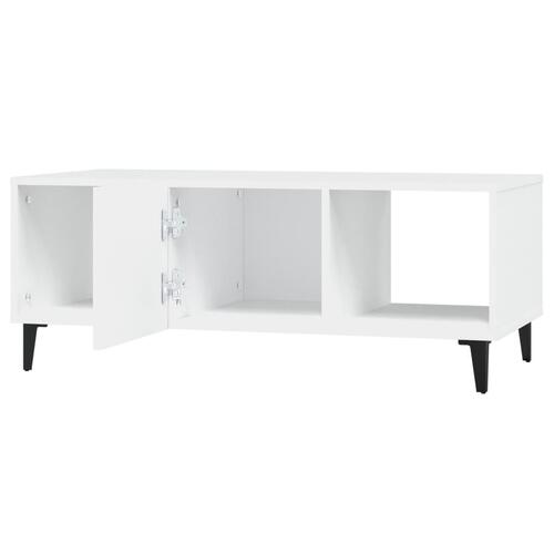 Sofabord 102x50x40 cm konstrueret træ hvid