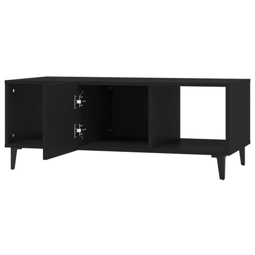 Sofabord 102x50x40 cm konstrueret træ sort