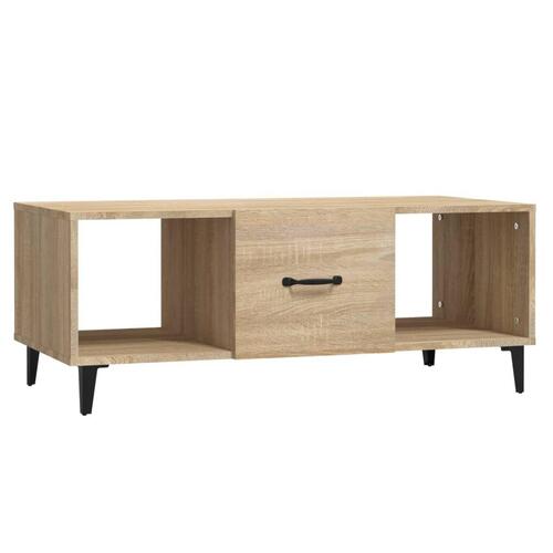 Sofabord 102x50x40 cm konstrueret træ sonoma-eg