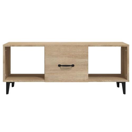 Sofabord 102x50x40 cm konstrueret træ sonoma-eg