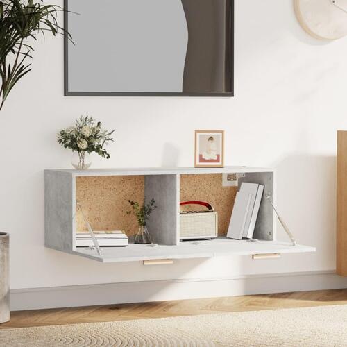 Vægskab 100x36,5x35 cm konstrueret træ betongrå
