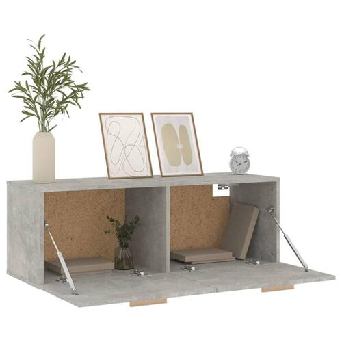 Vægskab 100x36,5x35 cm konstrueret træ betongrå