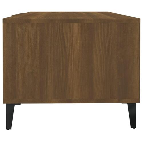 Sofabord 102x50x40 cm konstrueret træ brun egetræsfarve