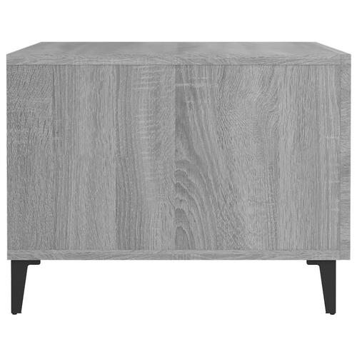 Sofaborde med metalben 2 stk. 50x50x40 cm grå sonoma-eg
