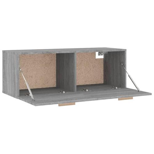 Vægskab 100x36,5x35 cm konstrueret træ grå sonoma-eg