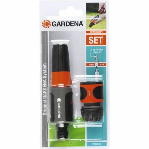 Gardena slangetilbehør sæt 18288-20 - vandings kit, 1/2"-5/8", grå/orange