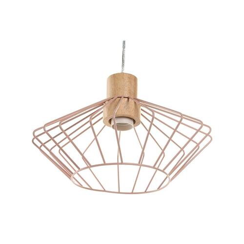 Loftslampe 34 x 34 x 21 cm Sølvfarvet Sort Grå Pink Metal Hvid 50 W 60 W Fyrretræ
