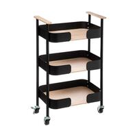 Servirni voziček 5five Sort (75 x 45,5 x 28,5 cm)