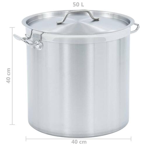 Suppegryde 50 l 40 x 40 cm rustfrit stål