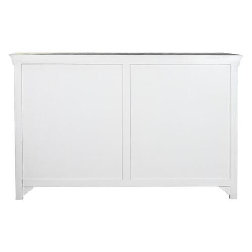 Skænk 165 x 45,7 x 105,4 cm Krystal Grå Hvid Mørkebrun Mangotræ
