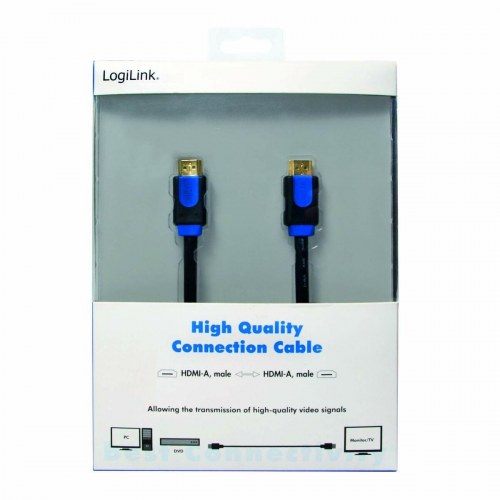LogiLink HDMI-kabel 15 m - Blå/Sort