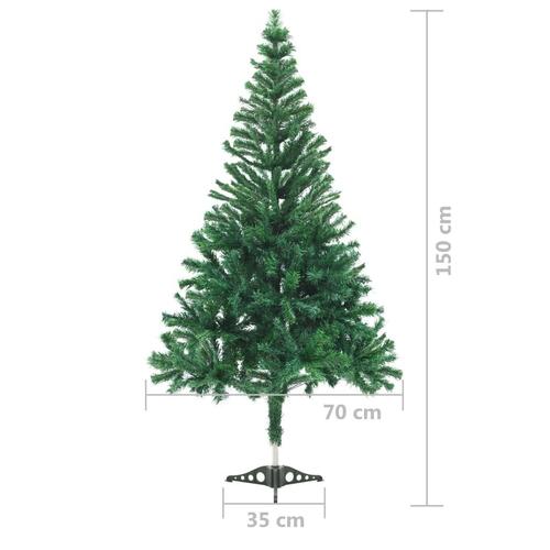 Kunstigt juletræ med fod 150 cm 380 grene