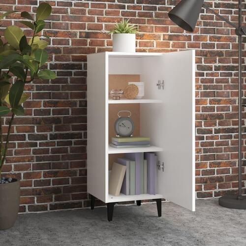 Skænk 34,5x34x90 cm konstrueret træ hvid