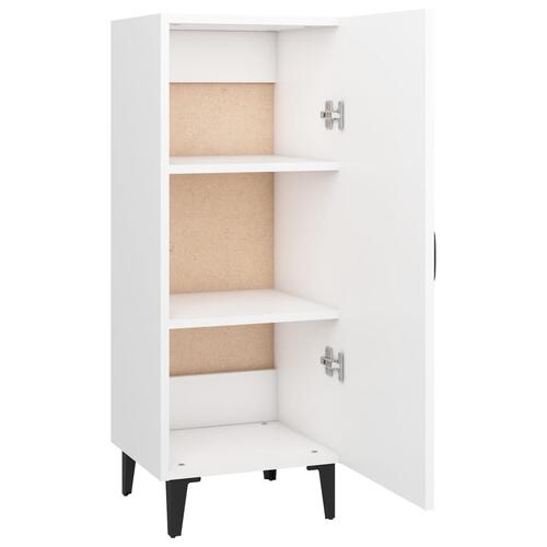 Skænk 34,5x34x90 cm konstrueret træ hvid