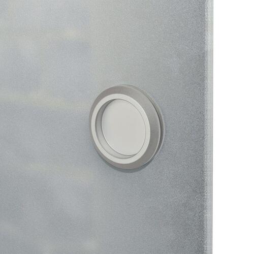 Skydedør glas og aluminium 178 cm sølvfarvet