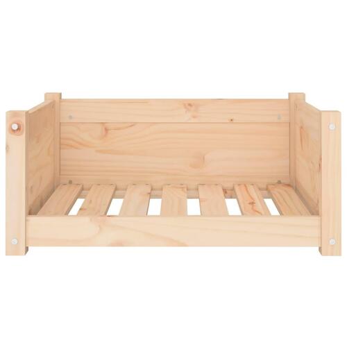 Hundeseng 65,5x50,5x28 cm massivt fyrretræ