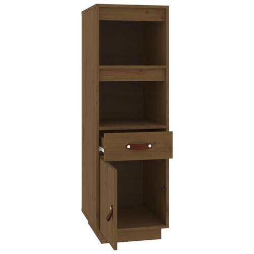Højskab 34x40x108,5 cm massivt fyrretræ gyldenbrun