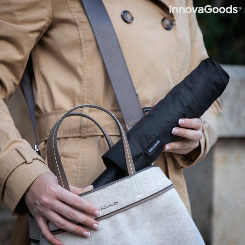 Taskeparaply med LED og omvendt lukning - Folbrella