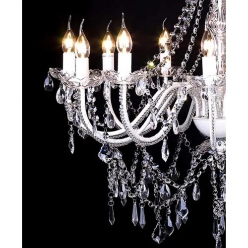 Lysekrone Maria Theresa - 12 arme, klar glas krystal