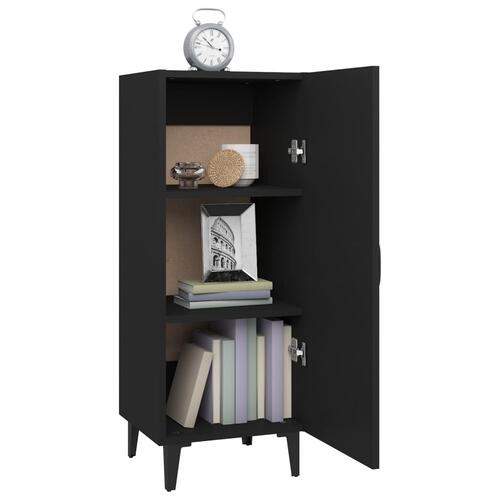 Skænk 34,5x34x90 cm konstrueret træ sort