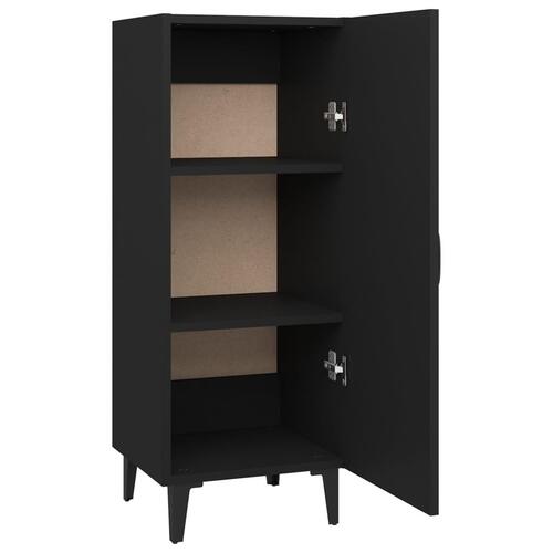 Skænk 34,5x34x90 cm konstrueret træ sort