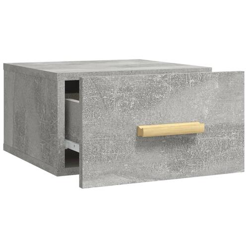 Væghængte sengeborde 2 stk. 35x35x20 cm betongrå