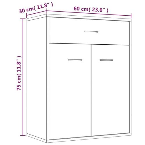 Skænk 60x30x75 cm konstrueret træ røget egetræsfarve
