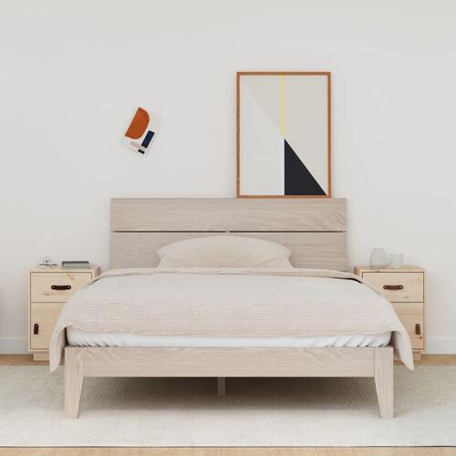 Sengeborde 2 stk. 40x34x55 cm massivt fyrretræ