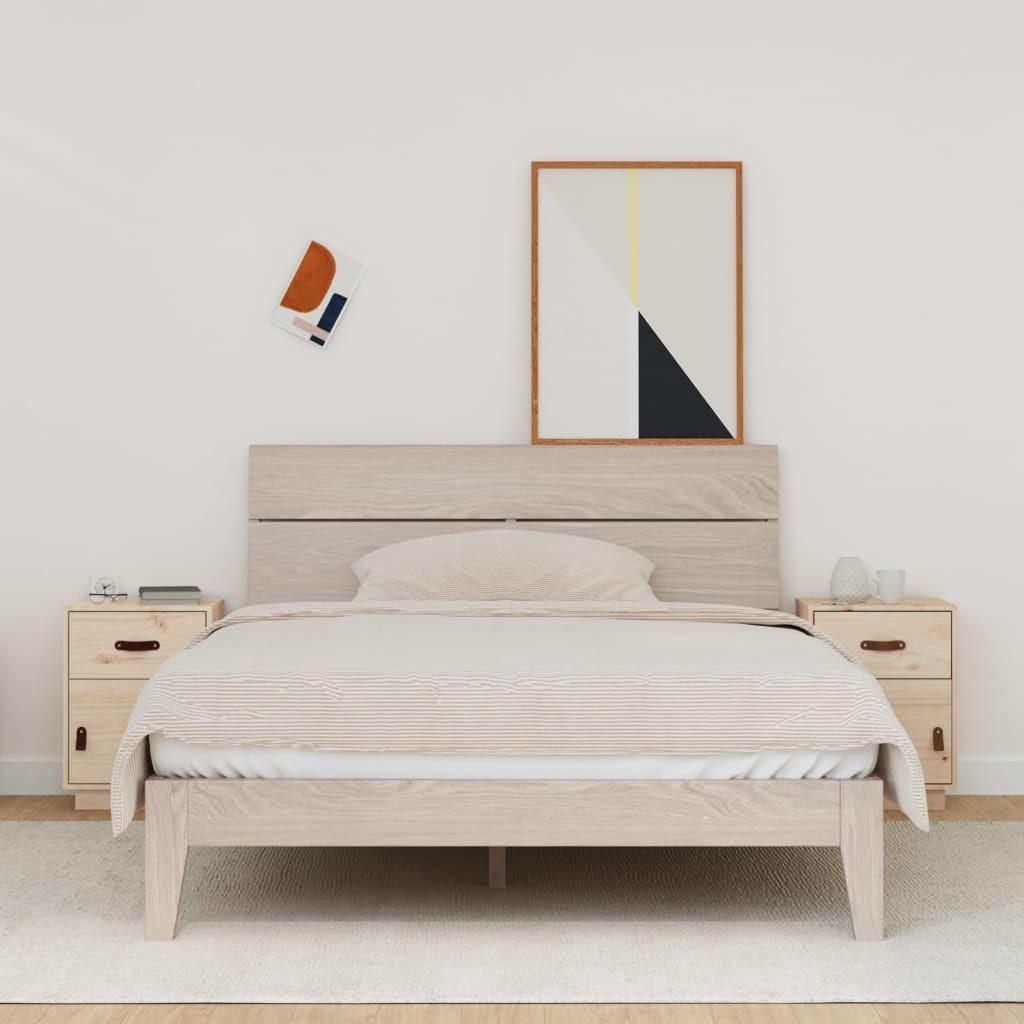 Sengeborde 2 stk. 40x34x55 cm massivt fyrretræ