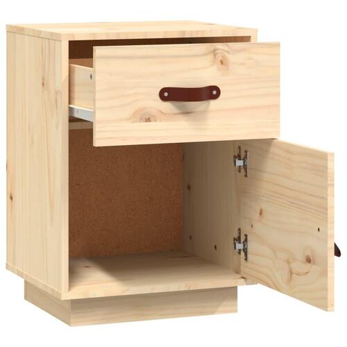 Sengeborde 2 stk. 40x34x55 cm massivt fyrretræ