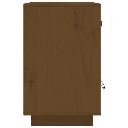 Sengeborde 2 stk. 40x34x55 cm massivt fyrretræ gyldenbrun