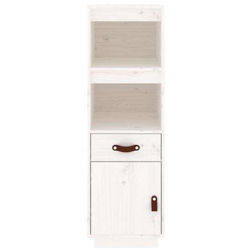 Højskab 34x40x108,5 cm massivt fyrretræ hvid