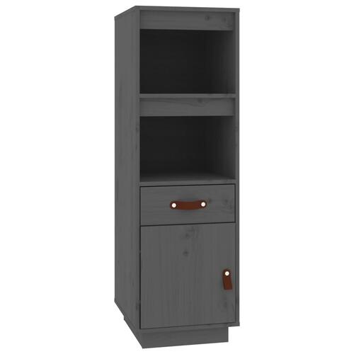 Højskab 34x40x108,5 cm massivt fyrretræ grå