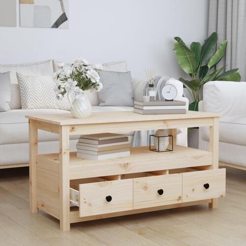 Sofabord 102x49x55 cm massivt fyrretræ