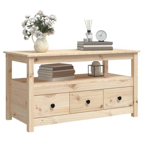 Sofabord 102x49x55 cm massivt fyrretræ