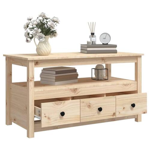 Sofabord 102x49x55 cm massivt fyrretræ