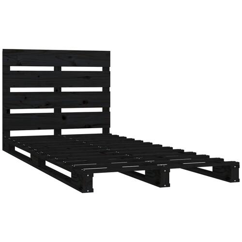 Sengeramme 75x190 cm Small Single massivt fyrretræ sort