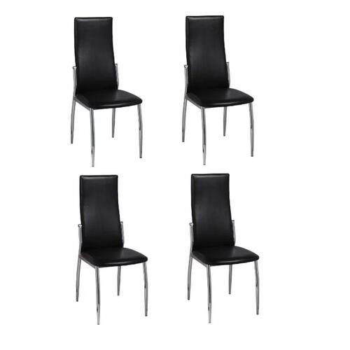 Spisebordsstole 4 stk. kunstlæder sort