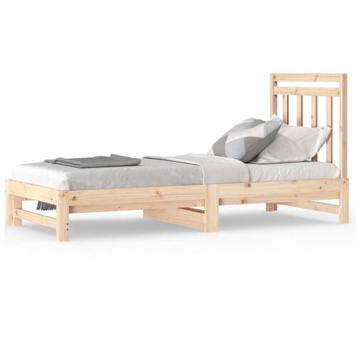 Daybed med udtræk 2x(90x200) cm massivt fyrretræ
