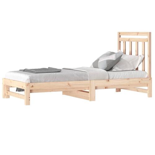 Daybed med udtræk 2x(90x200) cm massivt fyrretræ