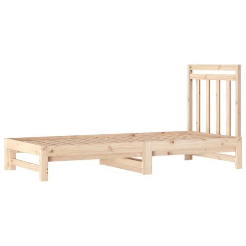 Daybed med udtræk 2x(90x200) cm massivt fyrretræ